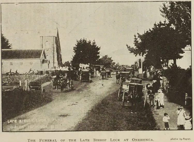 The funeral of the Late Bishop Luck at Onehunga