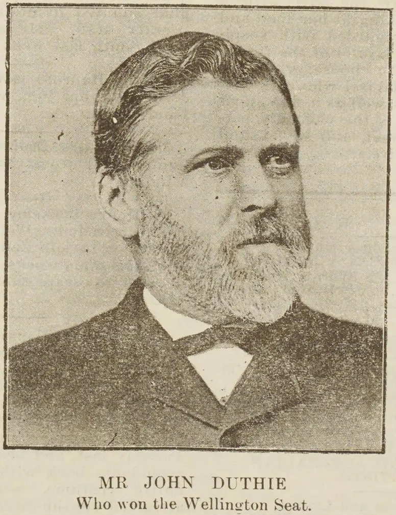 Mr John Duthie who won the Wellington seat