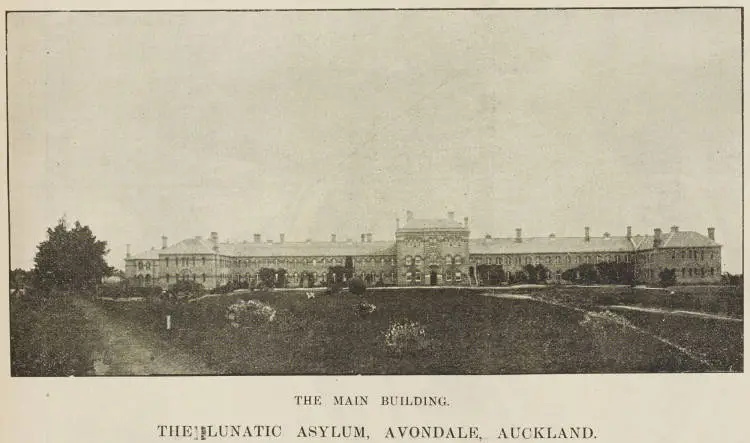 The main building, the Lunatic Asylum, Avondale, Auckland