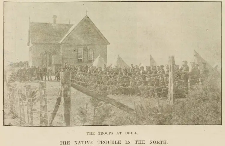 The troops at drill, the native trouble in the North