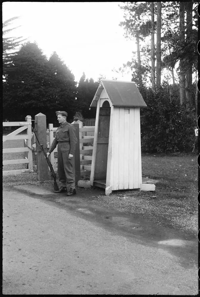 Sentry, Papakura Camp, 1940s