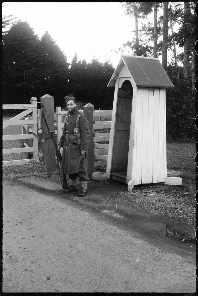 Sentry, Papakura Camp, 1940s