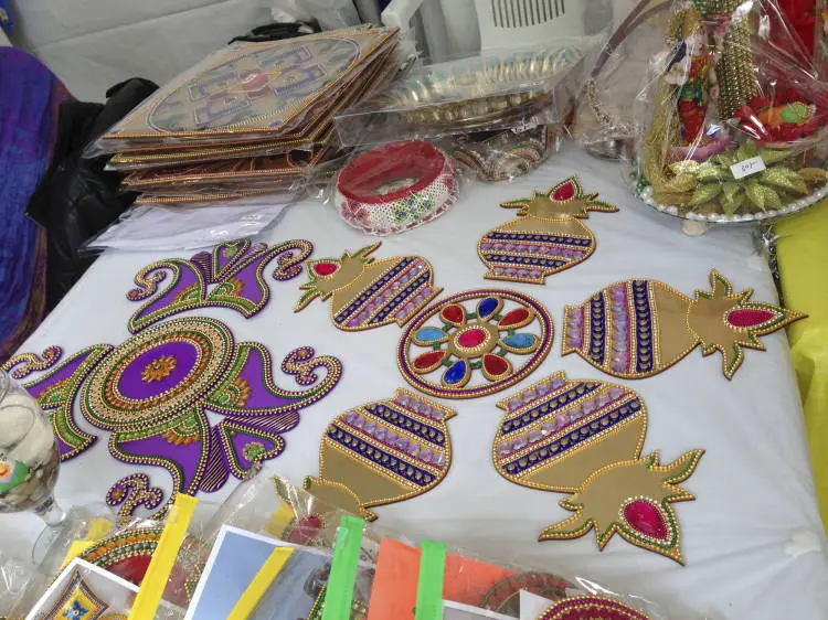 Indian crafts on display at Diwali 2015.
