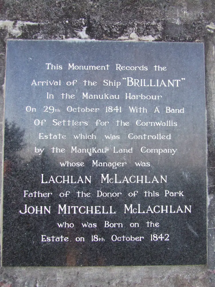 McLachlan Monument plaque, 2006
