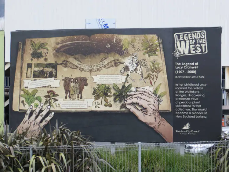 Legends of the West billboard, Henderson Train Station, 2012