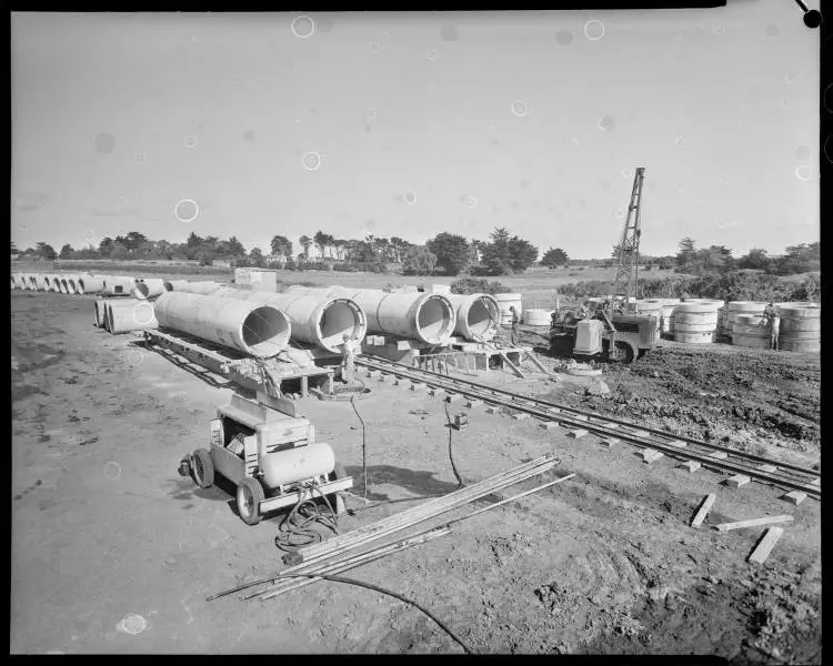 Māngere Sewage Treatment Plant, Māngere, 1959