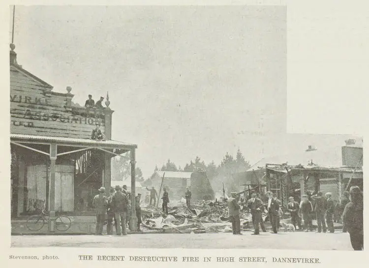 The fire in High Street, Dannevirke