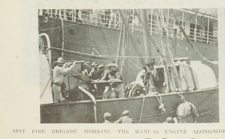 Fire on the S.S. Waimate, Napier