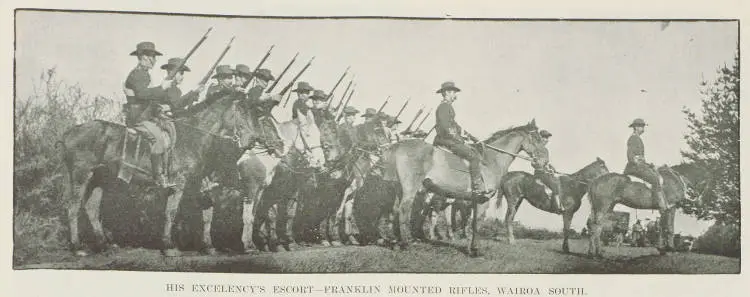 His Excellency's escort - Franklin Mounted Rifles, Wairoa South