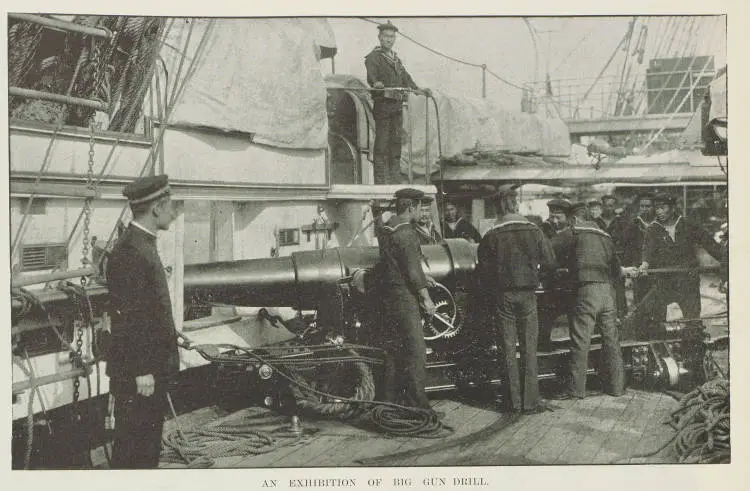 An exhibition of big gun drill