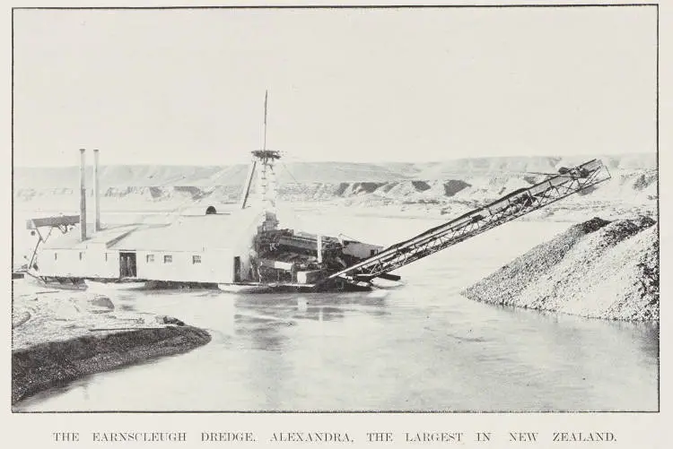 The Earnscleugh dredge, Alexandra, the largest in New Zealand