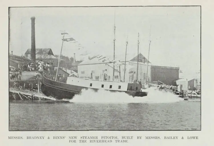 Messrs. Bradney & Binns' new steamer Pitoitoi, built by Messrs. Bailey and Lowe for the Riverhead trade