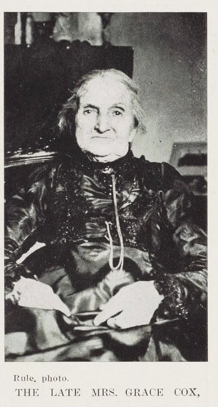 The late Mrs. Grace Cox