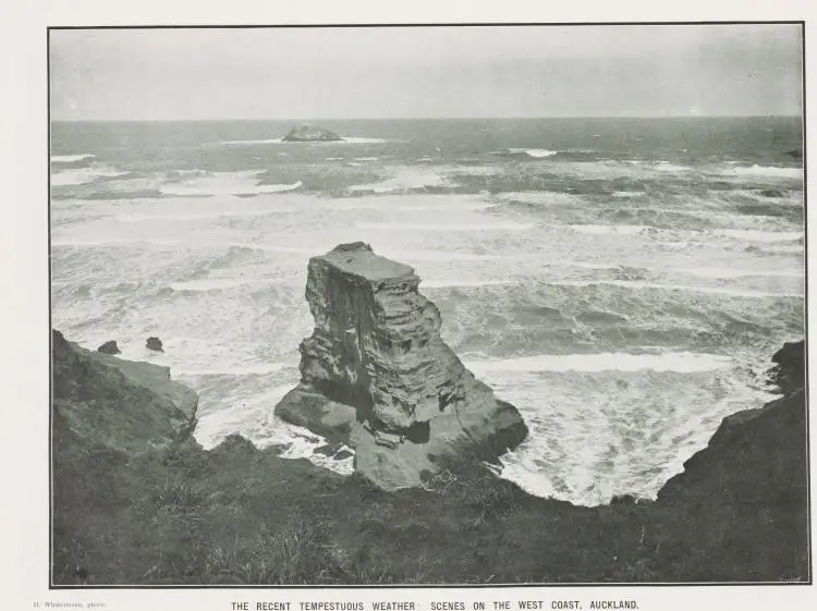 The recent tempestuous weather scenes on the west coast, Auckland