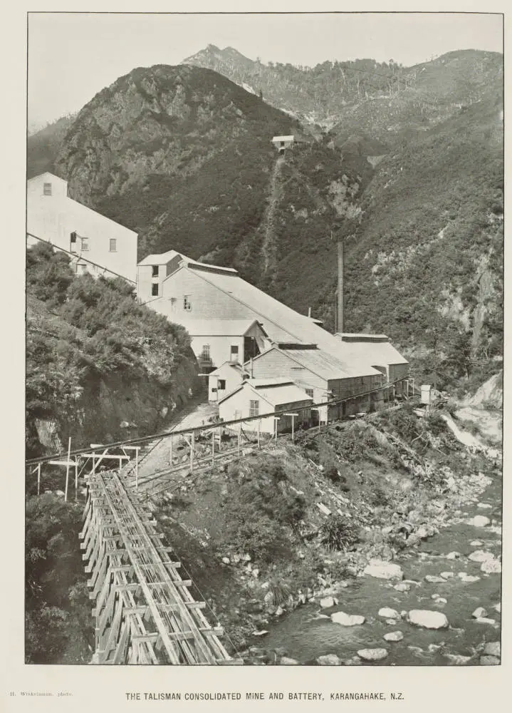 The Talisman Consolidated mine and battery, Karangahake, N.Z.