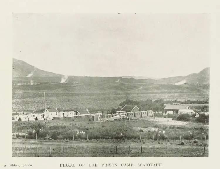 Photo. of the prison camp, Waiotapu