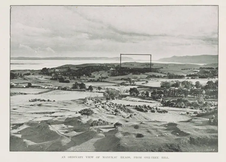 An ordinary view of Manukau Heads, from One-Tree Hill