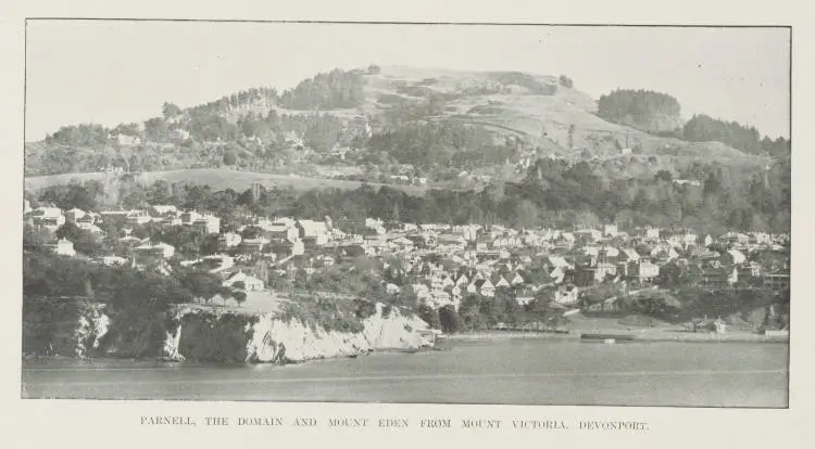Parnell, the Domain and Mount Eden from Mount Victoria, Devonport