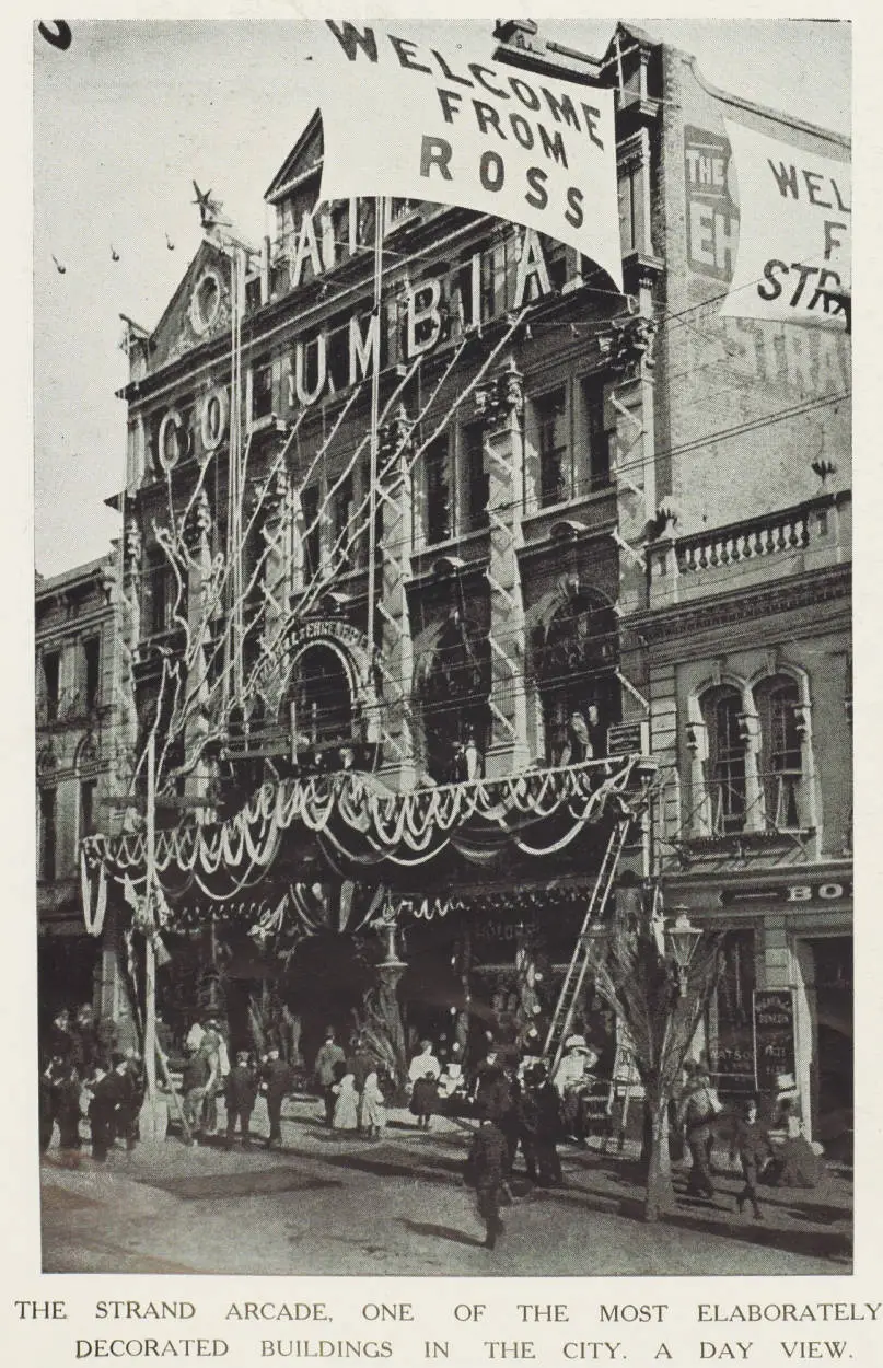 The Strand Arcade, one of the most elaborately decorated buildings in the city. A day view