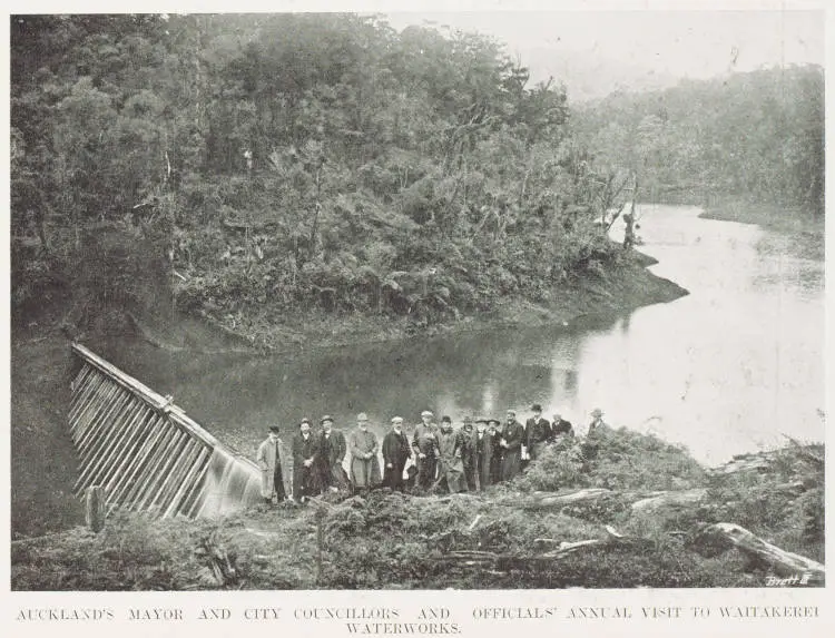 Auckland's mayor and city councillors and officials' annual visit to Waitakerei waterworks