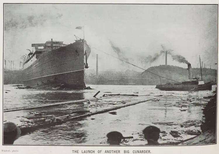 The launch of another big Cunarder