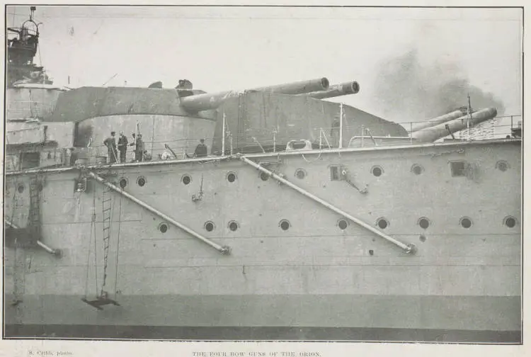 The four bow guns of the Orion