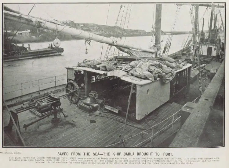 Saved from the sea - the ship Carla brought to port