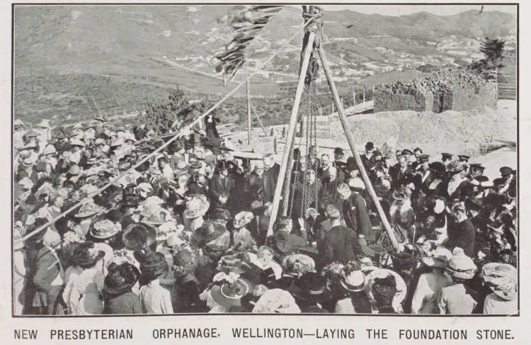 New Presbyterian Orphanage Wellington - laying the foundation stone