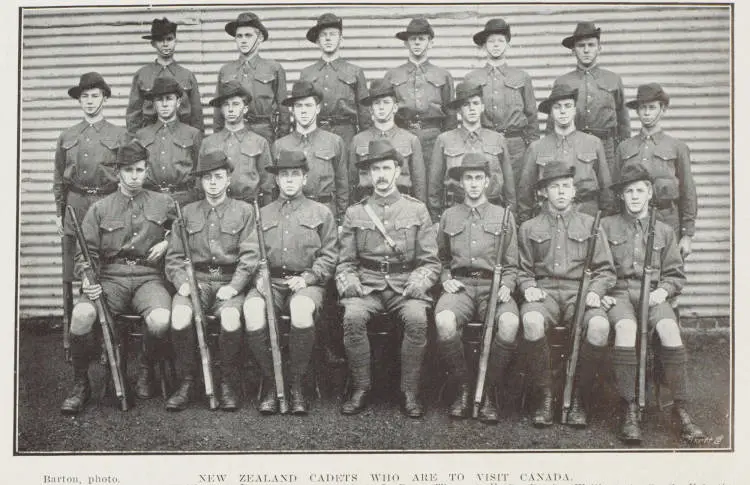 New Zealand cadets who are to visit Canada