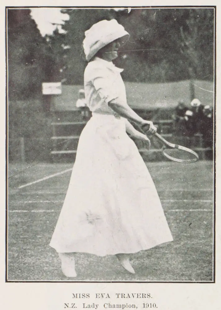 Miss Eva Travers. N.Z. lady champion, 1910