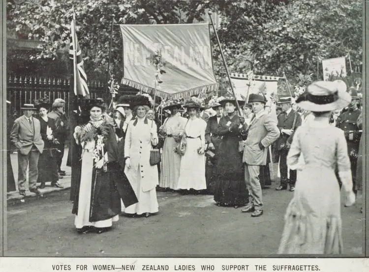 Votes for women - New Zealand ladies who support the suffragettes