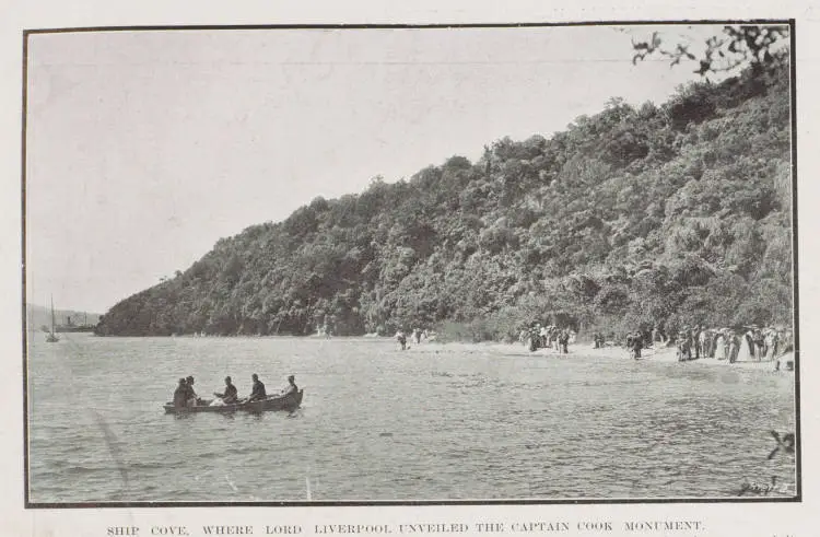 Ship Cove. Where Lord Liverpool unveiled the Captain Cook monument