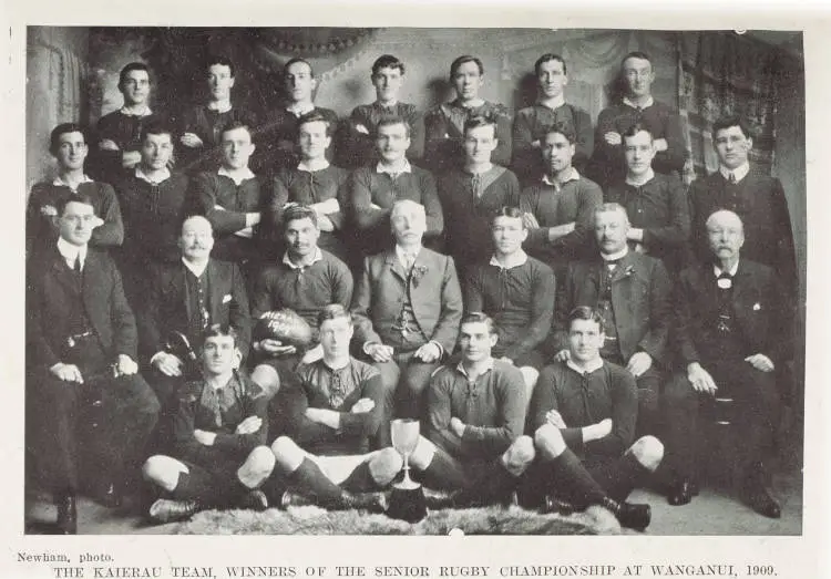 The Kaierau team, winners of the Senior Rugby Championship at Wanganui, 1909