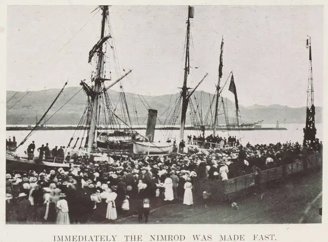 Immediately the Nimrod was made fast