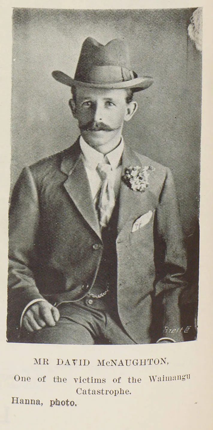 Mr David McNaughton, one of the victims of the Waimangu catastrophe