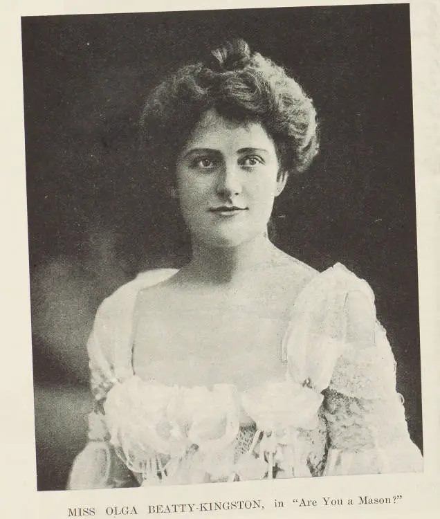 Miss Olga Beatty-Kingston, in 'Are you a Mason?'