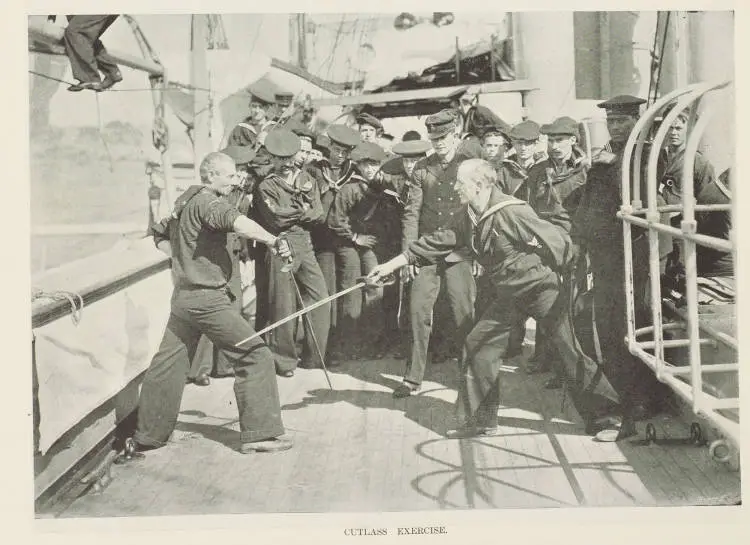 The United States gunboat Wheeling: cutlass exercise