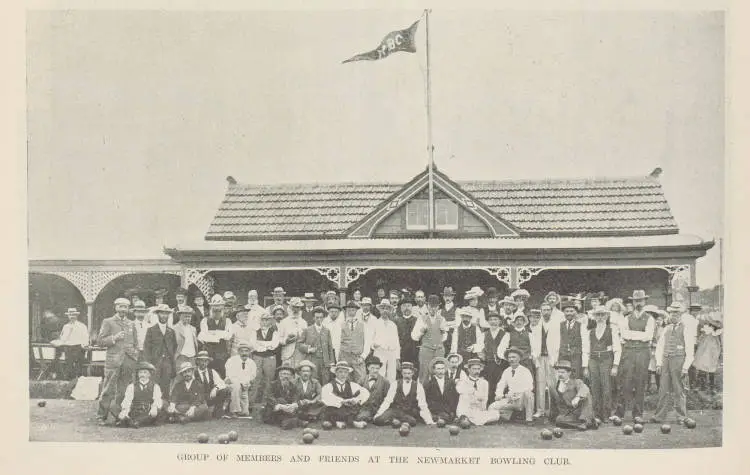 Group of members and friends at the Newmarket Bowling Club