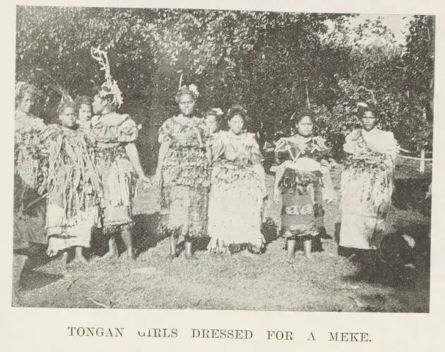 Tongan girls dressed for a meke