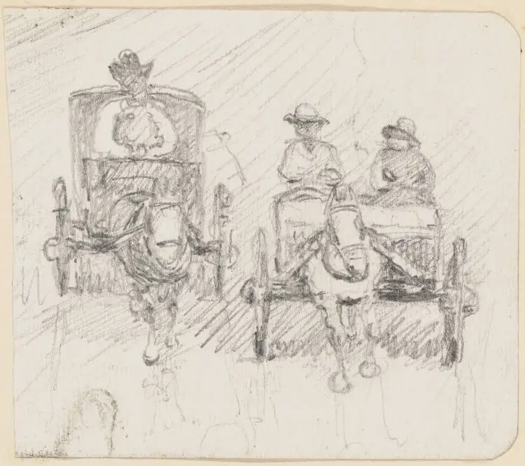 Hackney carriage and a horse and trap