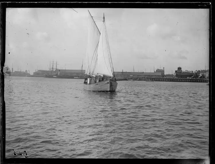 The scow Lena, Freemans Bay