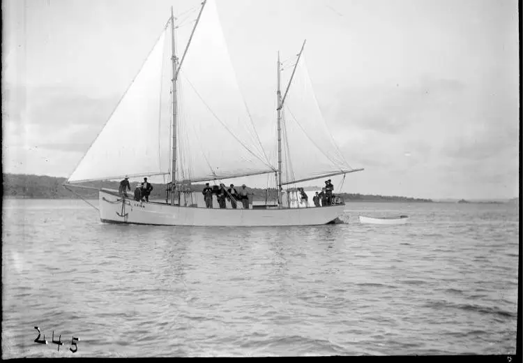 The scow Lena in the Hauraki Gulf