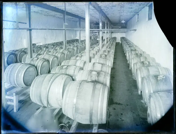 Casks at the Lion Brewery