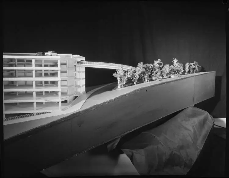 Model of proposed Victoria Street Car Park, 1959