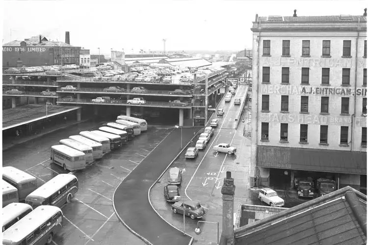 Britomart Carpark, Galway Street, Auckland Central, 1958