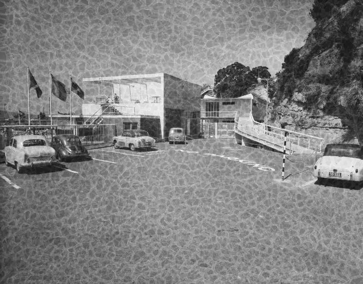Entrance to the Parnell Baths, Judges Bay, 1957