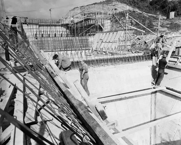 Ardmore Filter Station construction, 1955