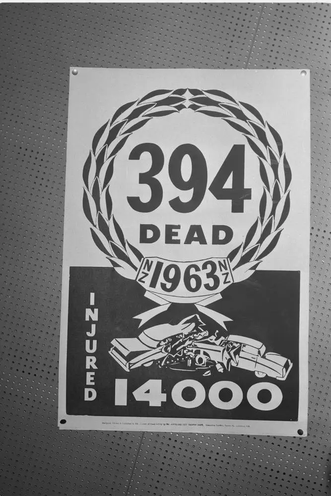 Traffic department safety poster, 1964