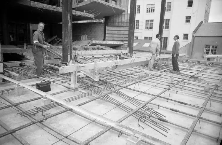 Albert Street Car Park construction, 1964