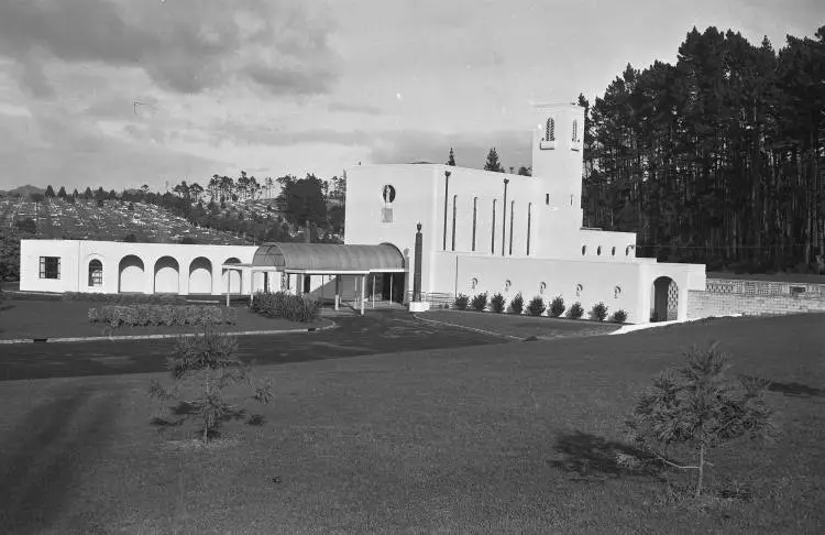 Waikumete Cemetery Chapel and Crematorium, Glen Eden, 1964